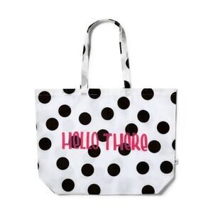 New Tabitha Brown Hello There Polka Dot Reusable Packable Tote Bag